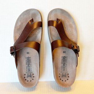 Mephisto Helen Sandal Size 39 Brown Leather (Like New)